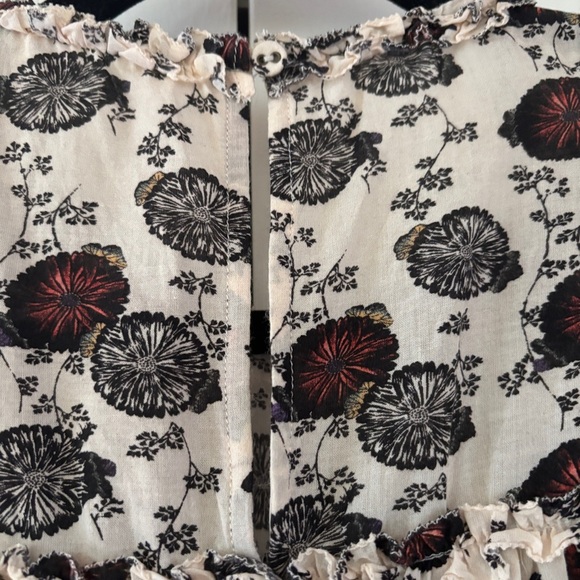 Ulla Johnson Erin Top Gardenia Floral Flutter Sleeve Size 4 Viscose Cotton Blend - Picture 13 of 16